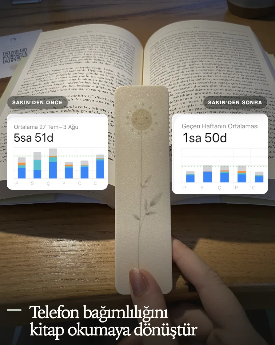 sakin kullanımı öncesi ve sonrası iPhone ekran süresi karşılaştırması